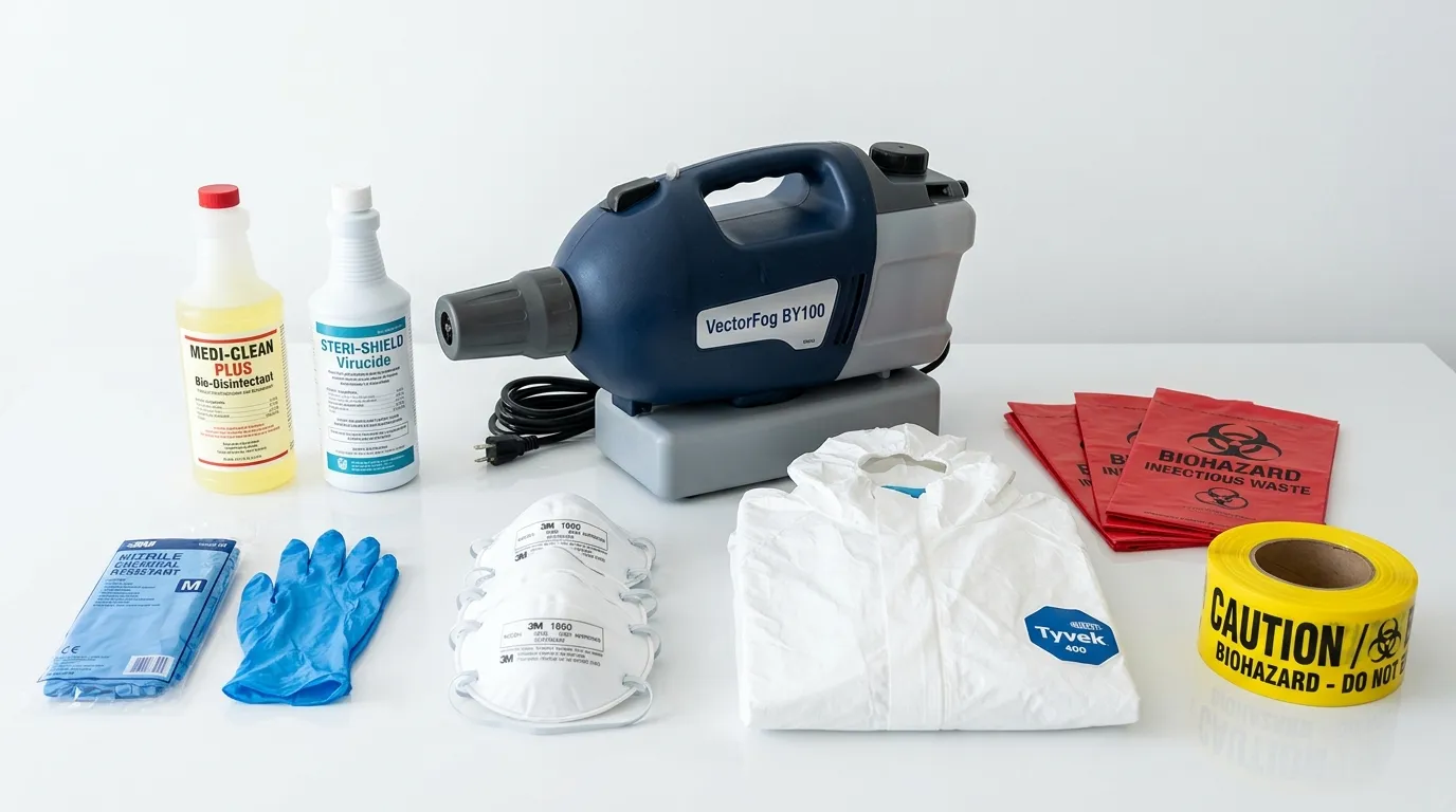 Professional biohazard remediation crew working in Sandy Springs