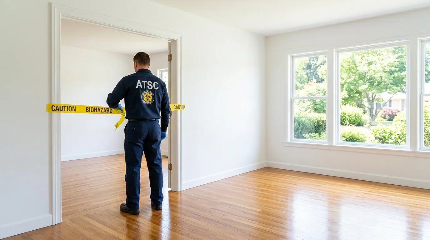 Certified biohazard cleanup crew performing Decomposition Cleanup in Sandy Springs